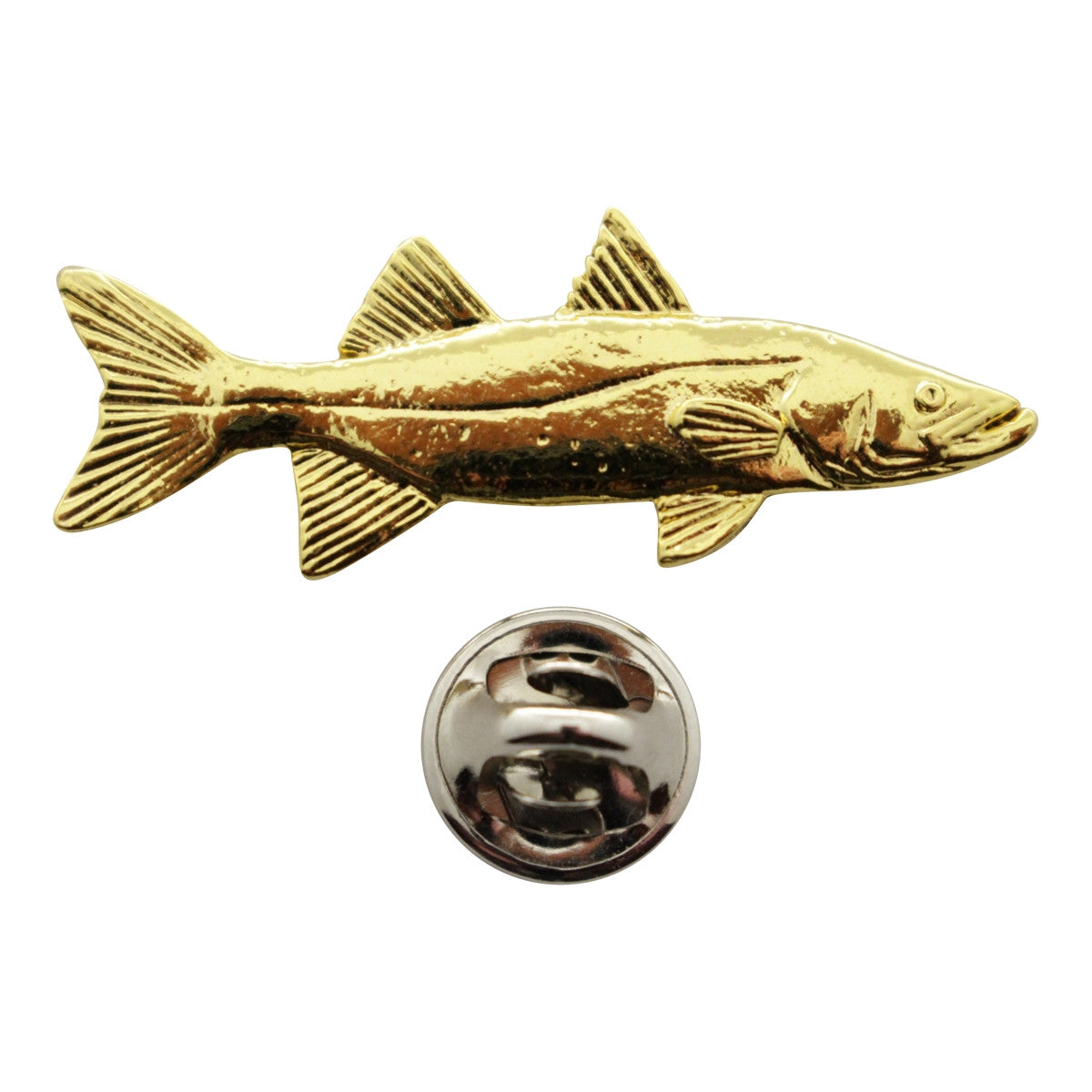 Snook Pin ~ 24K Gold ~ Lapel Pin ~ 24K Gold Lapel Pin ~ Sarah's Treats & Treasures